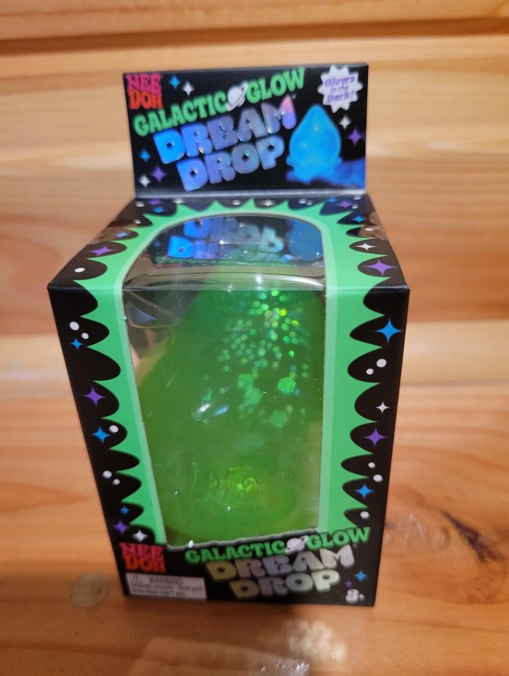 Needoh Galactic Glow Dream Drop Stress Toy - Green